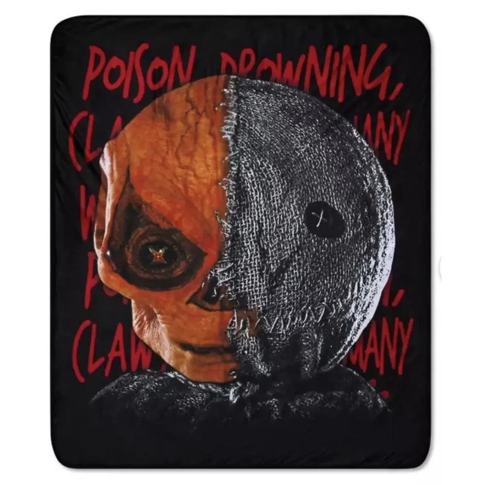Trick 'r Treat Split Face Sam Fleece Blanket Reversible 50 x 60 NEW
